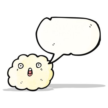 Konuşma baloncuklu çizgi film bulutu