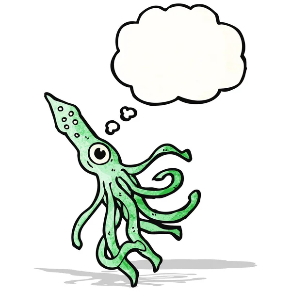 Giant squid cartoon — Stock Vector