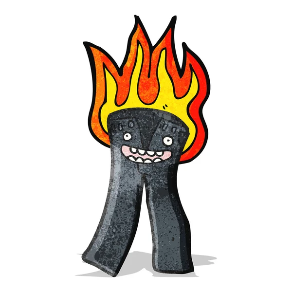 Branden broek cartoon — Stockvector