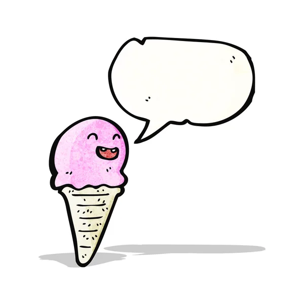 アイス クリーム コーンの漫画のキャラクター — ストックベクタ
