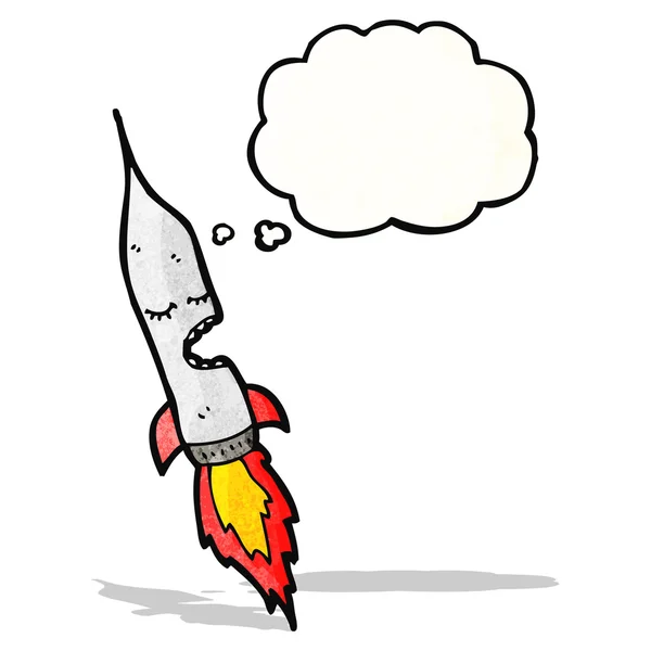 Personaje de dibujos animados cohete — Vector de stock