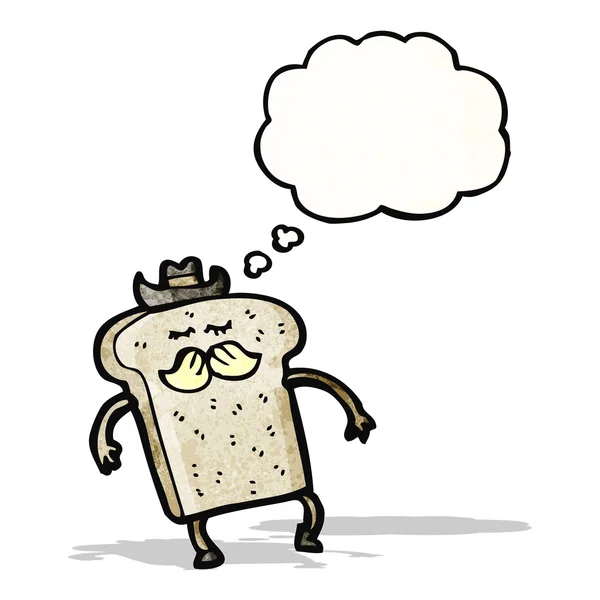 Cartoon toast character — Stock Vector