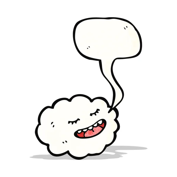 Cartoon cloud with speech bubble — Stock Vector