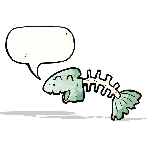 Hablando de huesos de pescado de dibujos animados — Archivo Imágenes Vectoriales