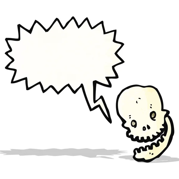 Мультфильм смеющийся череп — стоковый вектор