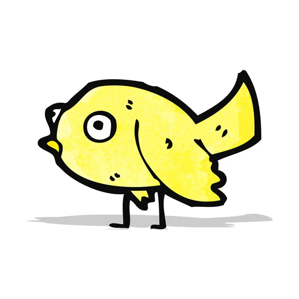 Dibujos animados pájaro amarillo — Archivo Imágenes Vectoriales