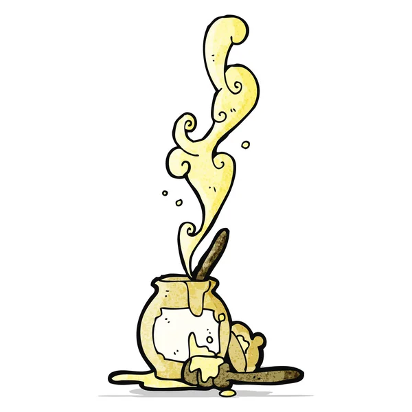 Vieil argile honeypot dessin animé — Image vectorielle