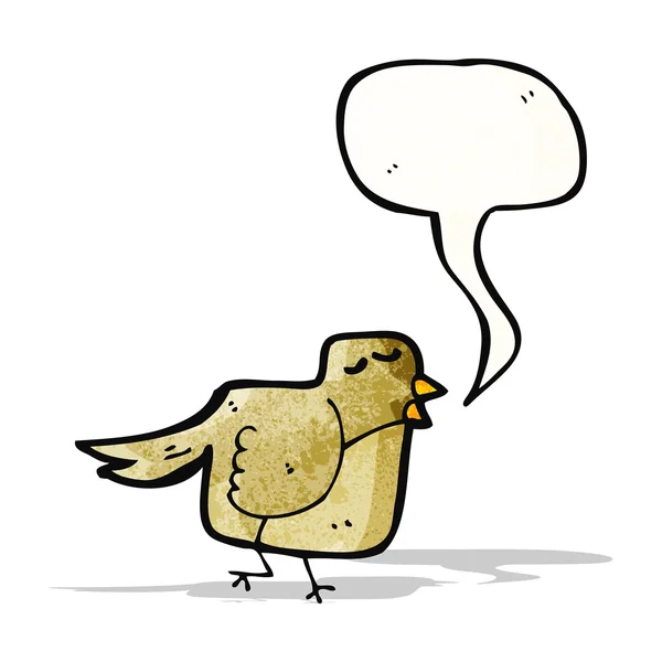 Canto de dibujos animados de aves — Vector de stock