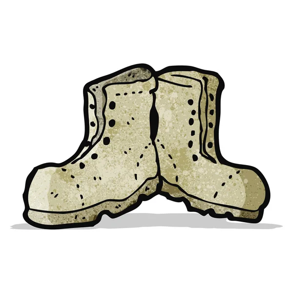 Botas viejas de dibujos animados — Vector de stock