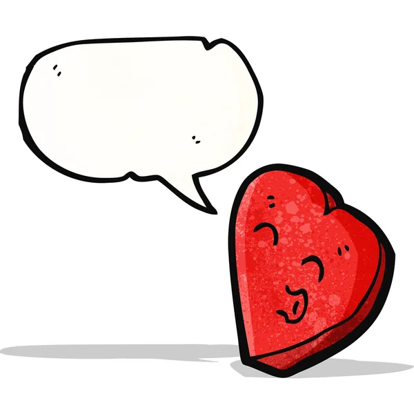 Amor coração personagem dos desenhos animados —  Vetores de Stock