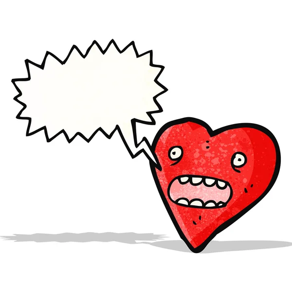 Hablando amor corazón dibujos animados — Vector de stock