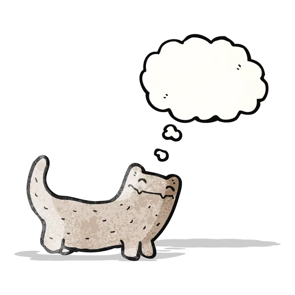 Chat dessin animé avec bulle de pensée — Image vectorielle