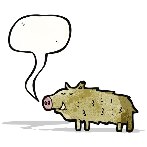 Karikatür yaban domuzu — Stok Vektör