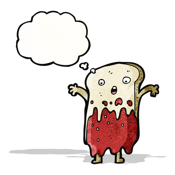 Kreslená marmeláda na toastu — Stockový vektor