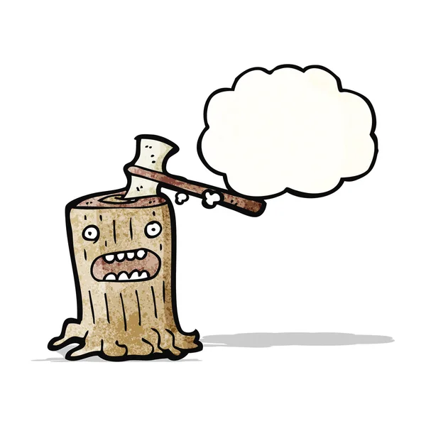 Muñón de árbol de dibujos animados — Archivo Imágenes Vectoriales