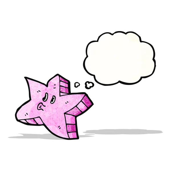 Cartone animato rosa stelle marine — Vettoriale Stock