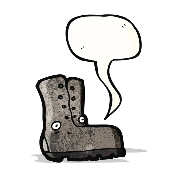 Old boot cartoon character — Stock Vector