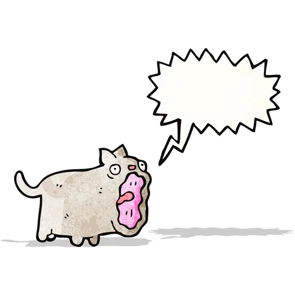 Zpívající kočka karikatury — Stockový vektor