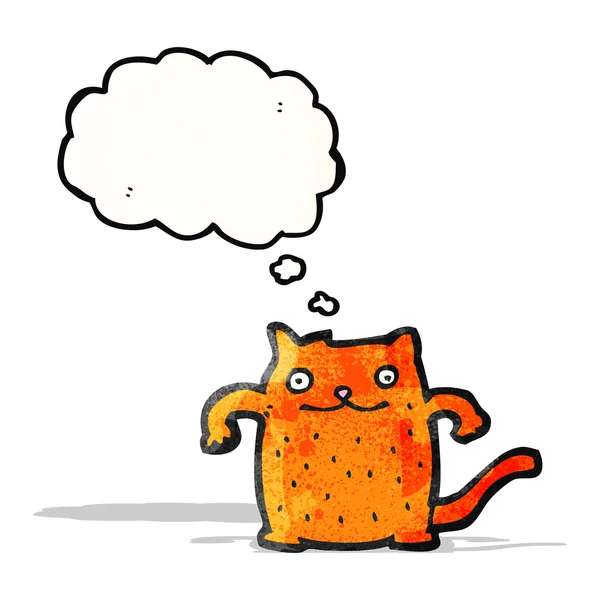 Cartoon cat with thought bubble — Stock Vector