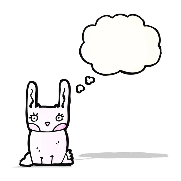 Roze konijn cartoon — Stockvector