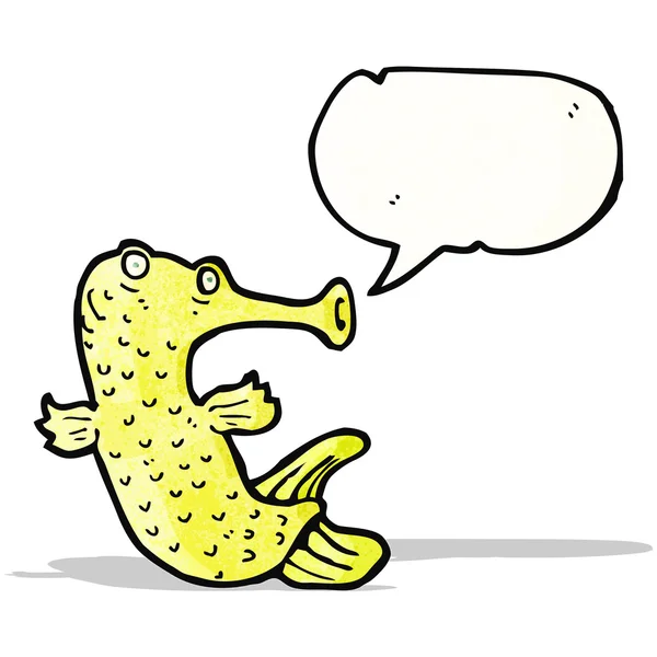 Pesce tromba cartone animato — Vettoriale Stock