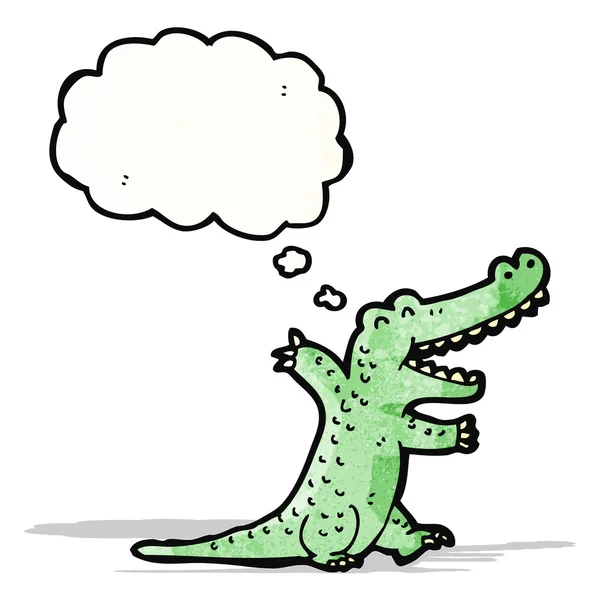 Pequeno crocodilo cartoon — Vetor de Stock