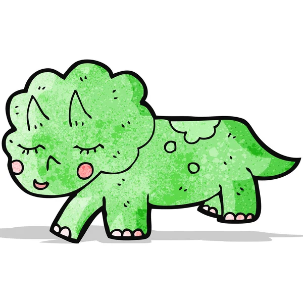 Karikatür triceratops dinozor — Stok Vektör