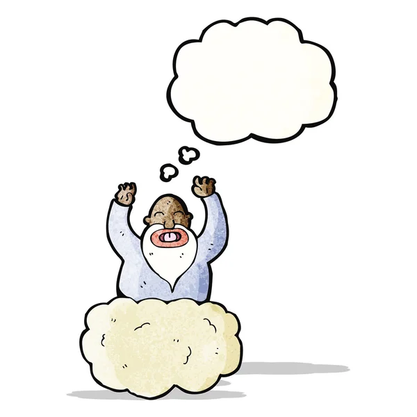 Cartoon god on cloud — Stock Vector