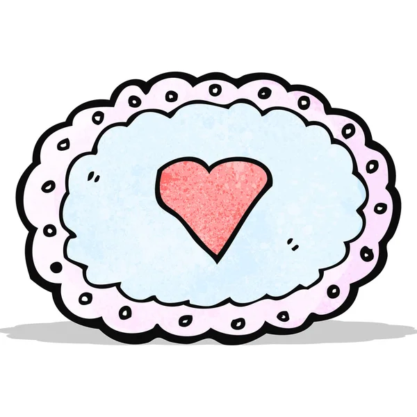 Símbolo de corazón decorativo de dibujos animados — Vector de stock