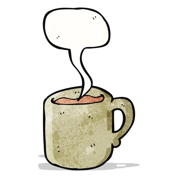 Hot mug of coffee cartoon — Stock Vector