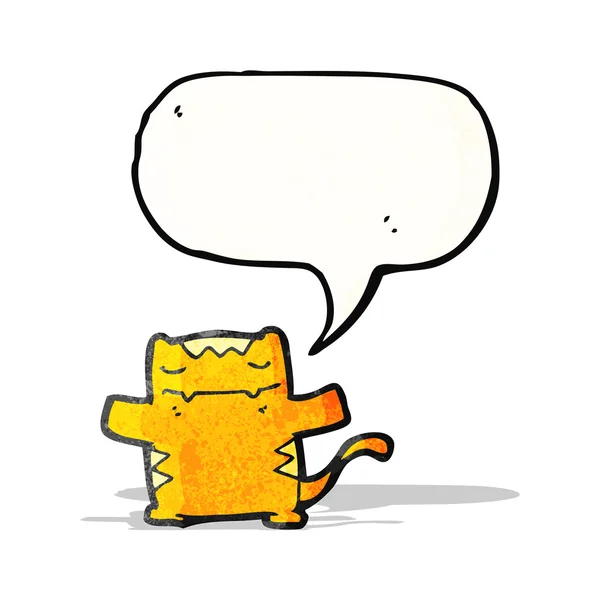 Lustige Cartoon-Katze mit Sprechblase — Stockvektor