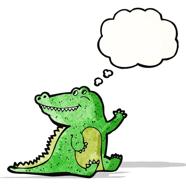 Vriendelijk tekenfilm krokodil — Stockvector