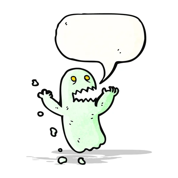 Ghost with speech bubble — Stock Vector