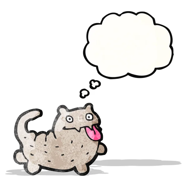 Мультяшный кот с мыслепузырем — стоковый вектор