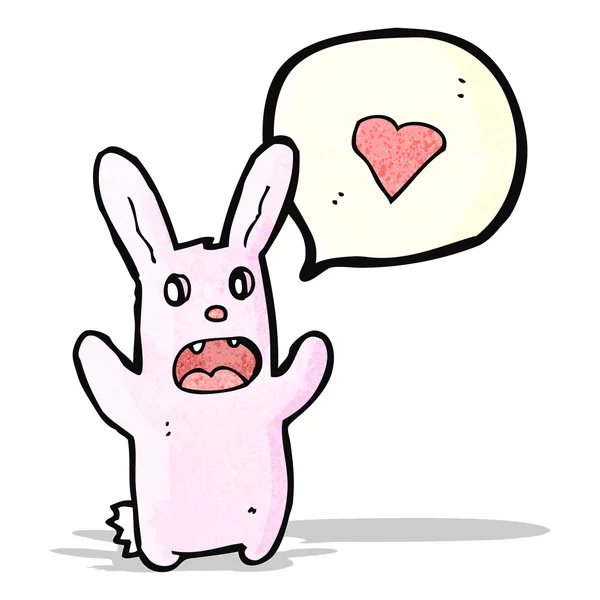 Жуткий любовный кролик — стоковый вектор
