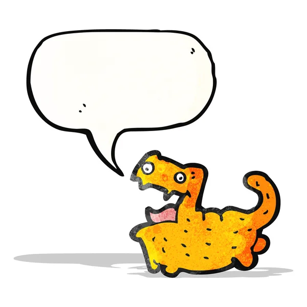 Смешной мультяшный кот с пузырьком речи — стоковый вектор