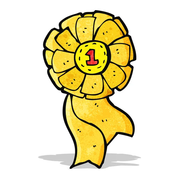 Karikatur gelbe Rosette — Stockvektor