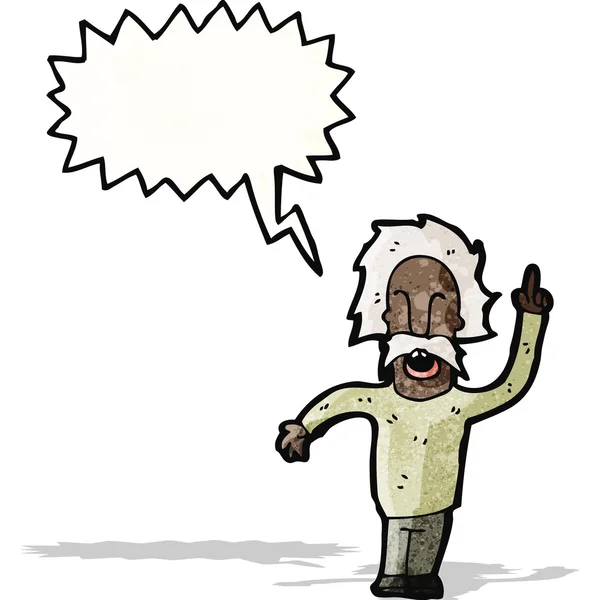 Cartoon genius old man — Stock Vector