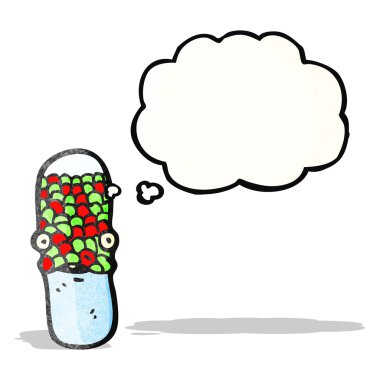 çizgi film karakteri antibiyotik hap