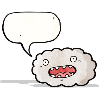 Konuşma baloncuklu çizgi film bulutu