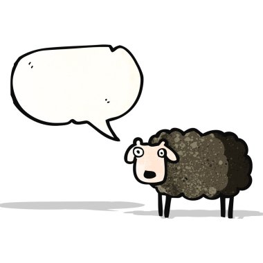 Kara koyun karikatür