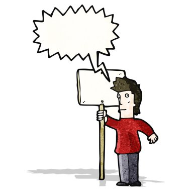 işareti karikatür ilahi protestocu