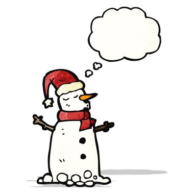 düşünce balonu ile kardan adam