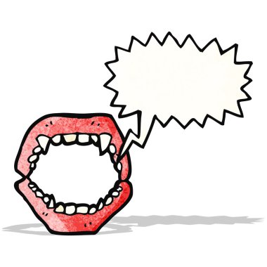 Vampir dişleri cartoon