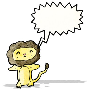 sevimli aslan kükreyen çizgi film