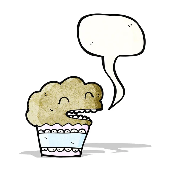 Cupcake karikatür konuşma — Stok Vektör
