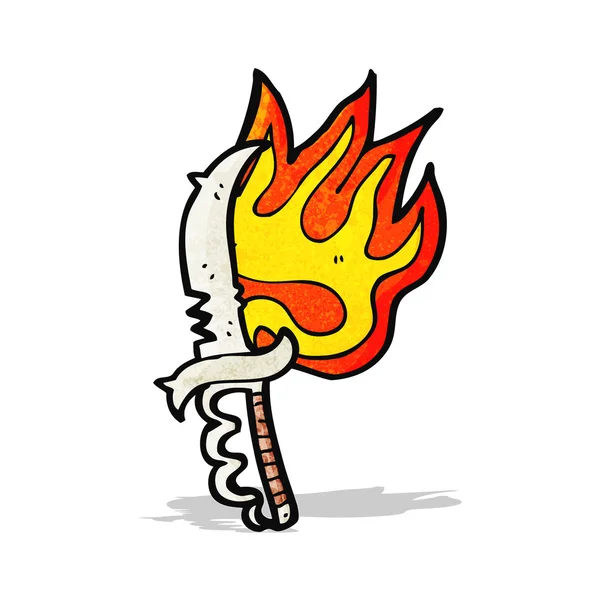 Flaming mes cartoon — Stockvector