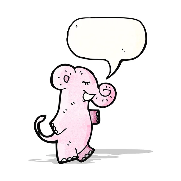 Elefante rosa de dibujos animados — Archivo Imágenes Vectoriales