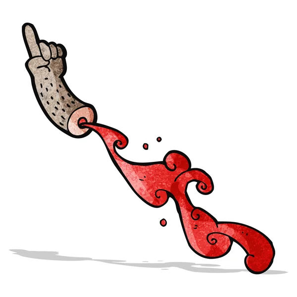 Gross severed arm cartoon — Stock Vector