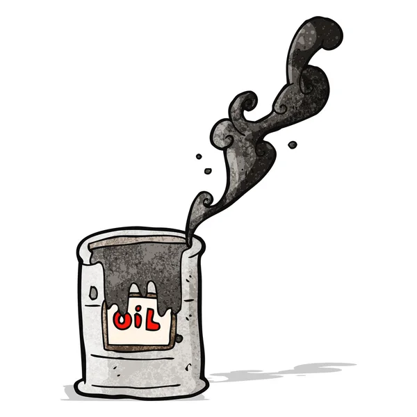Tambor de óleo dos desenhos animados — Vetor de Stock